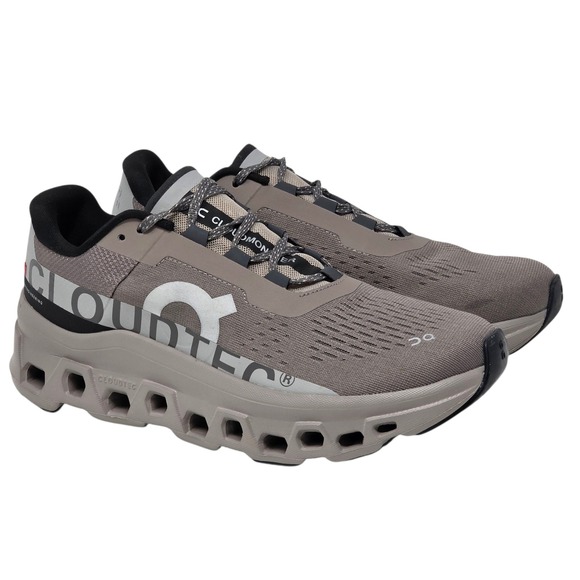 On Cloudmonster Running Shoes Women US 8 Cinder Fog Swiss Engineering NWOB - Picture 1 of 10